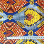 YELLOW HEART Waxprint Stoff