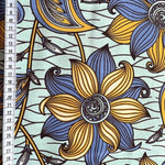 Afrikanischer Wax Print Stoff Baumwolle BEAUTIFUL FLOWERS | Meterware