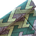 Afrikanischer Wax Print Stoff Baumwolle GREEN ZIGZAG | Meterware