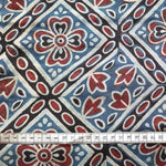 Ajrak Hand Block Print aus Indien – BLUE FLORALViskose
