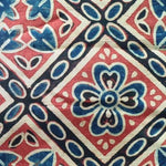 Ajrak Hand Block Print aus Indien – RED FLORAL Viskose