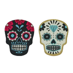 Applikation Totenkopf schwarz/ecru 2 Stück – Prym