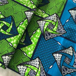 BLUE-MOSAIC Waxprint Stoff