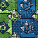 BLUE-MOSAIC Waxprint Stoff