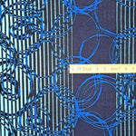 Afrikanischer Wax Print Stoff Baumwolle BLUE BUBBLES | Meterware