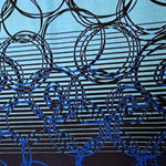 Afrikanischer Wax Print Stoff Baumwolle BLUE BUBBLES | Meterware