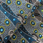 BLUE DANCING SPIRIT Aborigines Stoff aus Australien