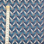BLUE-FAN-PATTERN-Afrikanischer-Shweshwe-Stoff