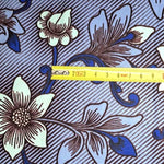 Afrikanischer Wax Print Stoff Baumwolle BLUE FLOWERS | Meterware