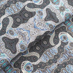 BLUE REGENERATION Aborigines Stoff aus Australien