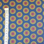 BLUE-YELLOW-DOTS-Afrikanischer-Shweshwe-Stoff