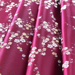 BORDEAUX FLOWERS Satin aus China