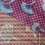 BORDEAUX GINKGO Afrikanischer Osikani Stoff