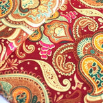 BORDEAUX PAISLEY Postsowjetischer Stoff aus Zentralasien