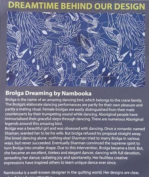Aborigines Stoff "Brolga Dreaming" aus Australien, Baumwolle Meterware von ETHNOstoffe & mehr, mit traditionellem afrikanischem Muster