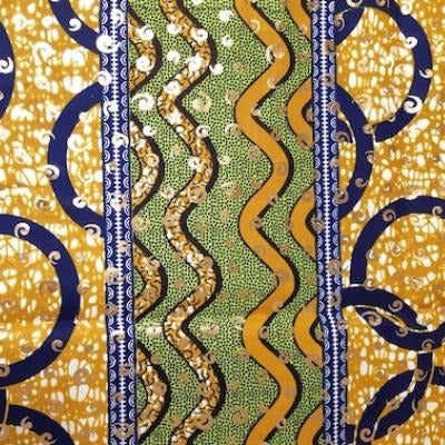 BROWN-CIRCLE-WAVE-Osikani Stoff