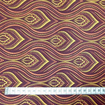 BROWN FLAME Afrikanischer-Shweshwe-Stoff-