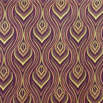 BROWN FLAME Afrikanischer-Shweshwe-Stoff-