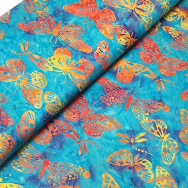 BUTTERFLIES - Chrome - Batikstoff aus Indonesien