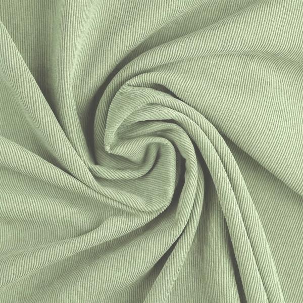 Babycord Stretch Baumwolle - Dusty Grün | Meterware