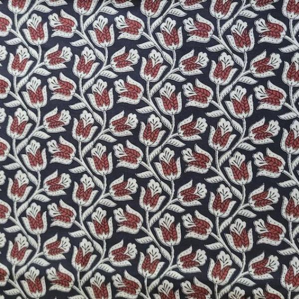Bagru Hand Block Print aus Indien – TULIPS