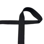 Baumwoll-Stretch Schrägband Schwarz 20 mm