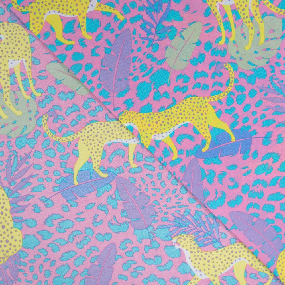 Baumwoll Voile bunt Leopardenmuster – Enjoy Cotton Print Meterware