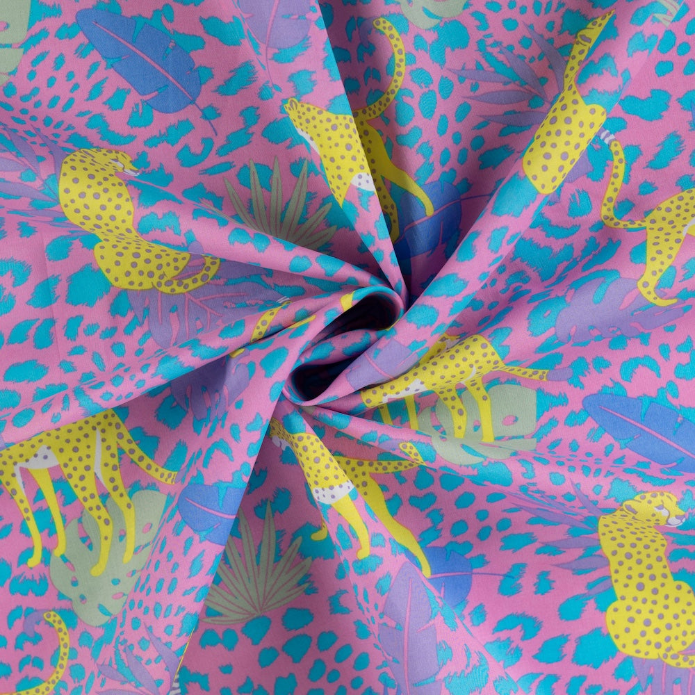 Baumwoll Voile bunt Leopardenmuster – Enjoy Cotton Print Meterware