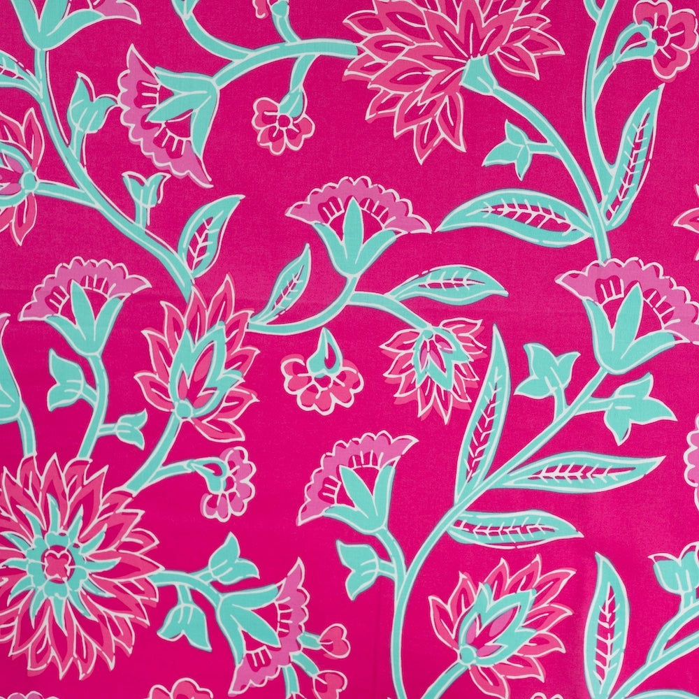 Baumwoll Voile pink Blumen – Enjoy Cotton Print Meterware