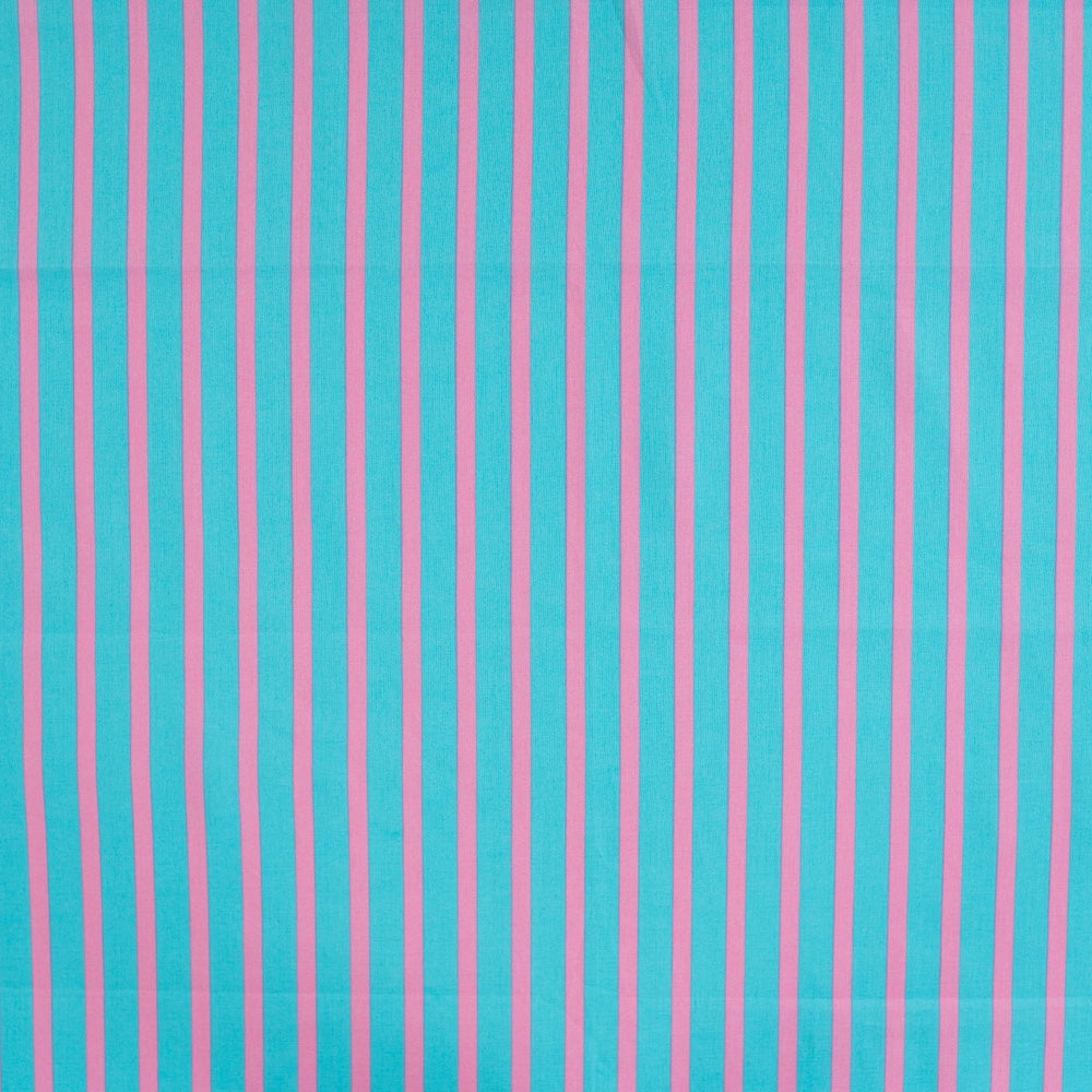 Baumwoll Voile rosa blau Streifen – Enjoy Cotton Print Meterware