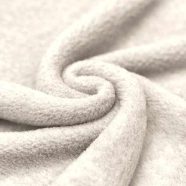 Baumwollfleece Sherpa Hellbeige Melange | Meterware