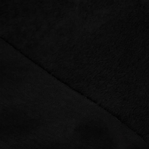 Baumwollfleece Sherpa Schwarz | Meterware