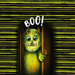 Baumwolljersey "Monster" von Stenzo - Panel 