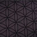 Bio-Jacquard Baumwolle Blume des Lebens schwarz (GOTS) - Stoffonkel | Meterware