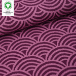 Bio-Jacquard Baumwolle Rainbow pflaume (GOTS) - Stoffonkel | Meterware