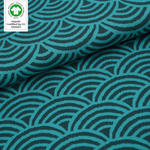 Bio-Jacquard Baumwolle Rainbow smaragd (GOTS) - Stoffonkel | Meterware