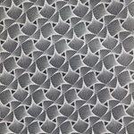 Original Shweshwe Stoff Black Mosaic mit geometrischem Mosaikmuster in Schwarz und Weiss