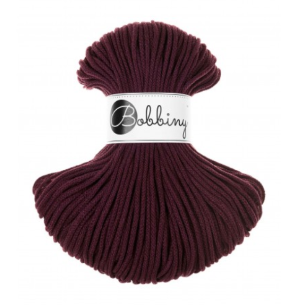 Bobbiny Flechtkordel 3 mm - Burgundy