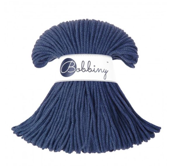 Bobbiny Flechtkordel 3 mm - Jeans