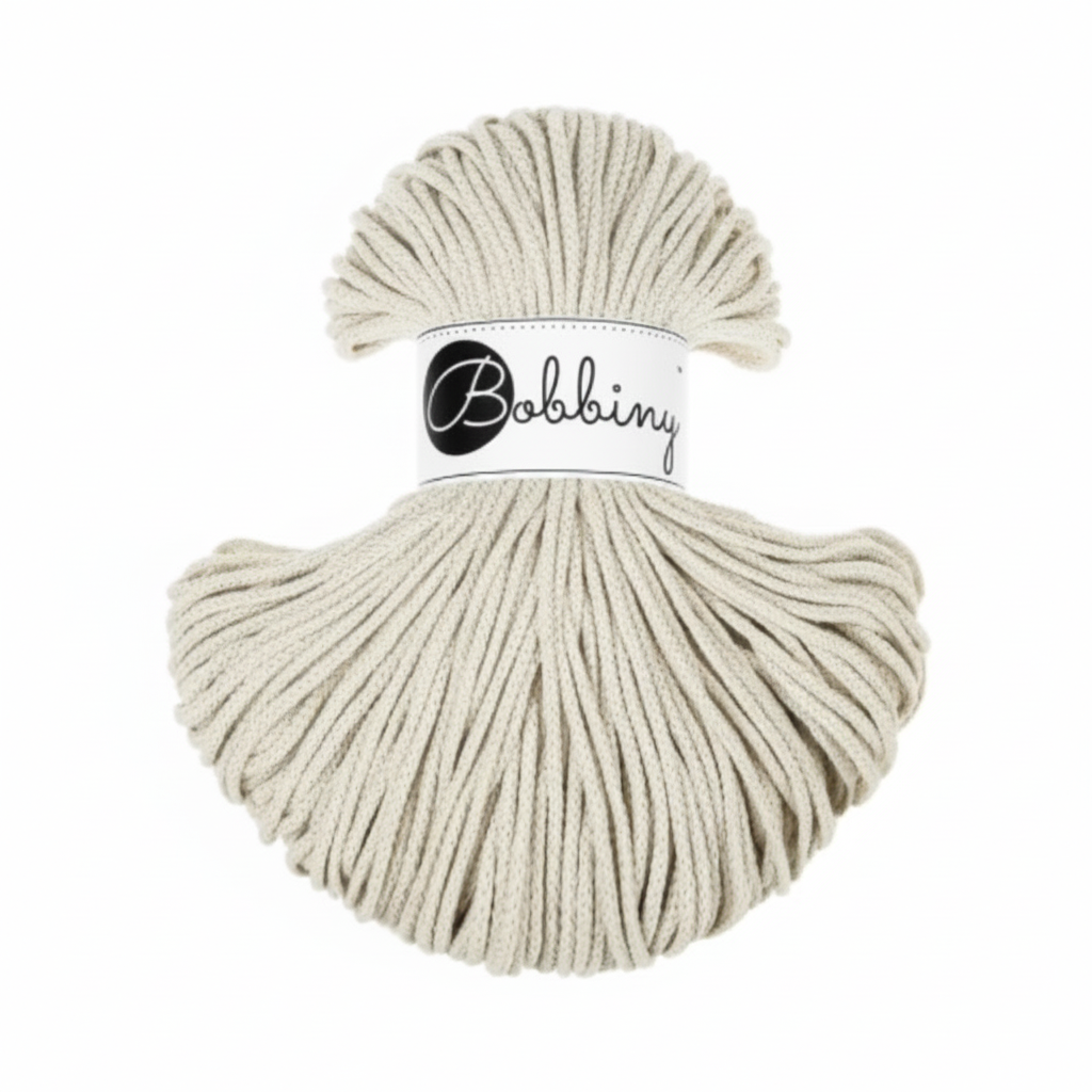 Bobbiny Flechtkordel Junior 3 mm x 100 m - Cashmere Beige