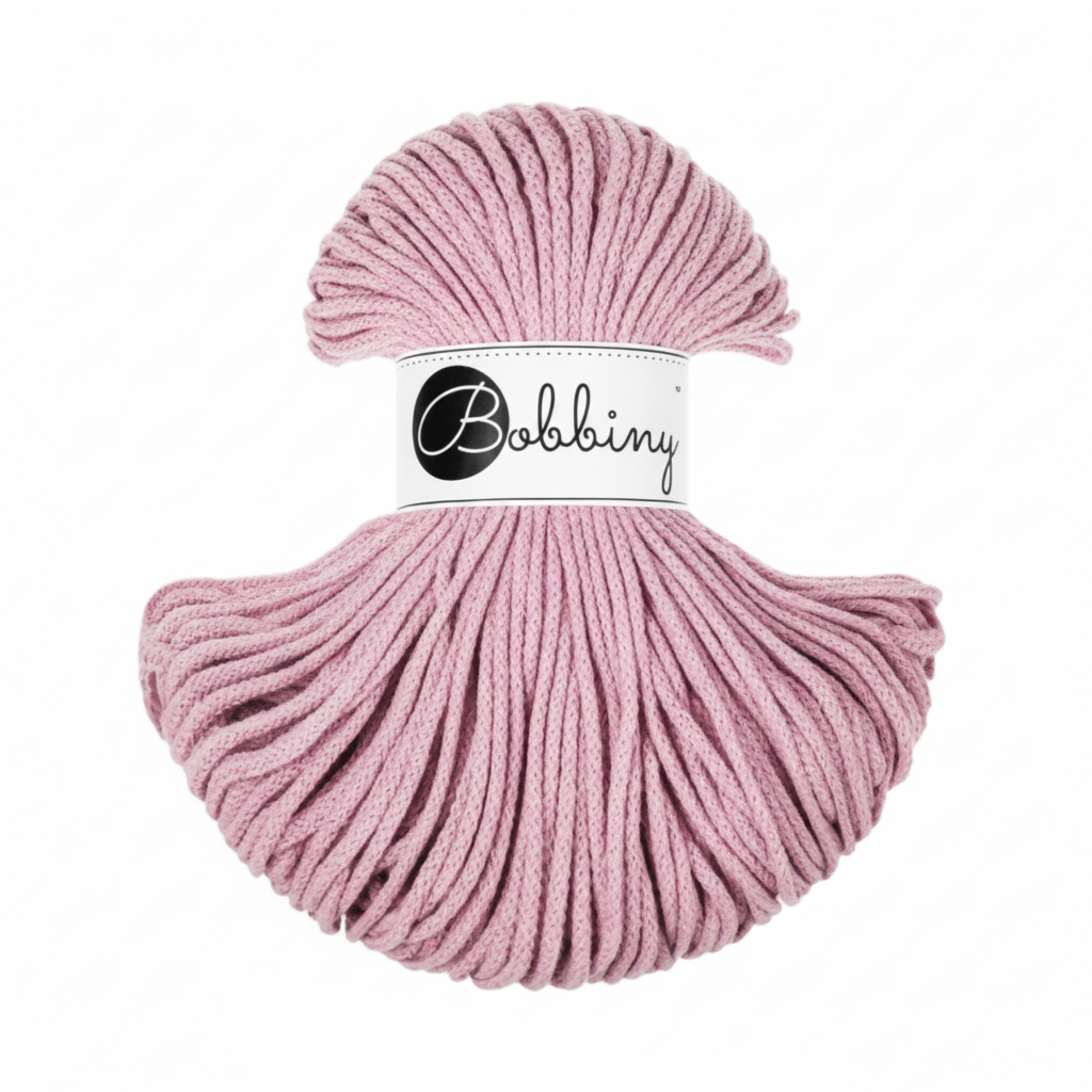 Bobbiny Flechtkordel Junior 3 mm x 100 m - Dusty Rose