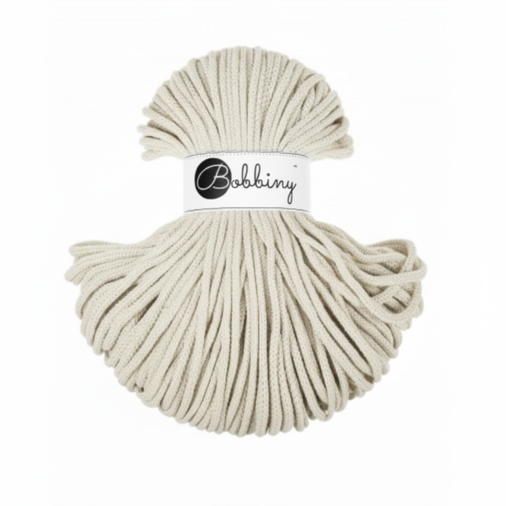 Bobbiny Flechtkordel Premium 5 mm x 100 m - Cashmere Beige