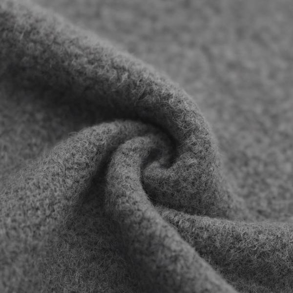 Bouclé Stoff – Grau Meliert | Meterware