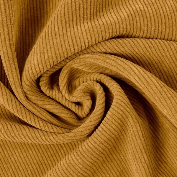 Breitcord Stretch Baumwolle - Senf | Meterware