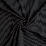 Breitcord Rippjersey Baumwolle Schwarz | Meterware