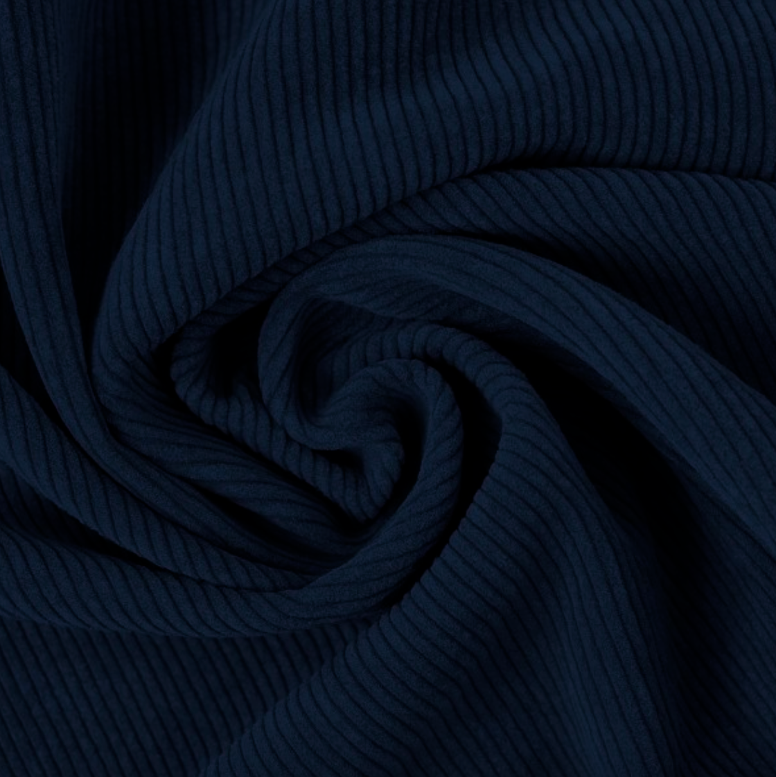 Breitcord Stretch Baumwolle "Marine" - Meterware