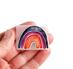 Bügelbild MINI Regenbogen bunt - 2er Set | Halfbird