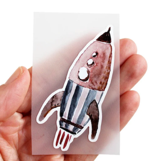 Bügelbild Rakete | Halfbird