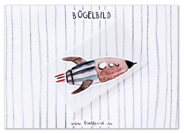 Bügelbild Rakete | Halfbird
