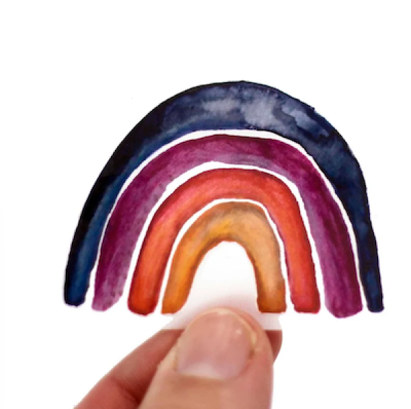 Bügelbild Regenbogen bunt | Halfbird